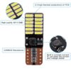 t10 194 168 led bulbs license plate interior dome map door light