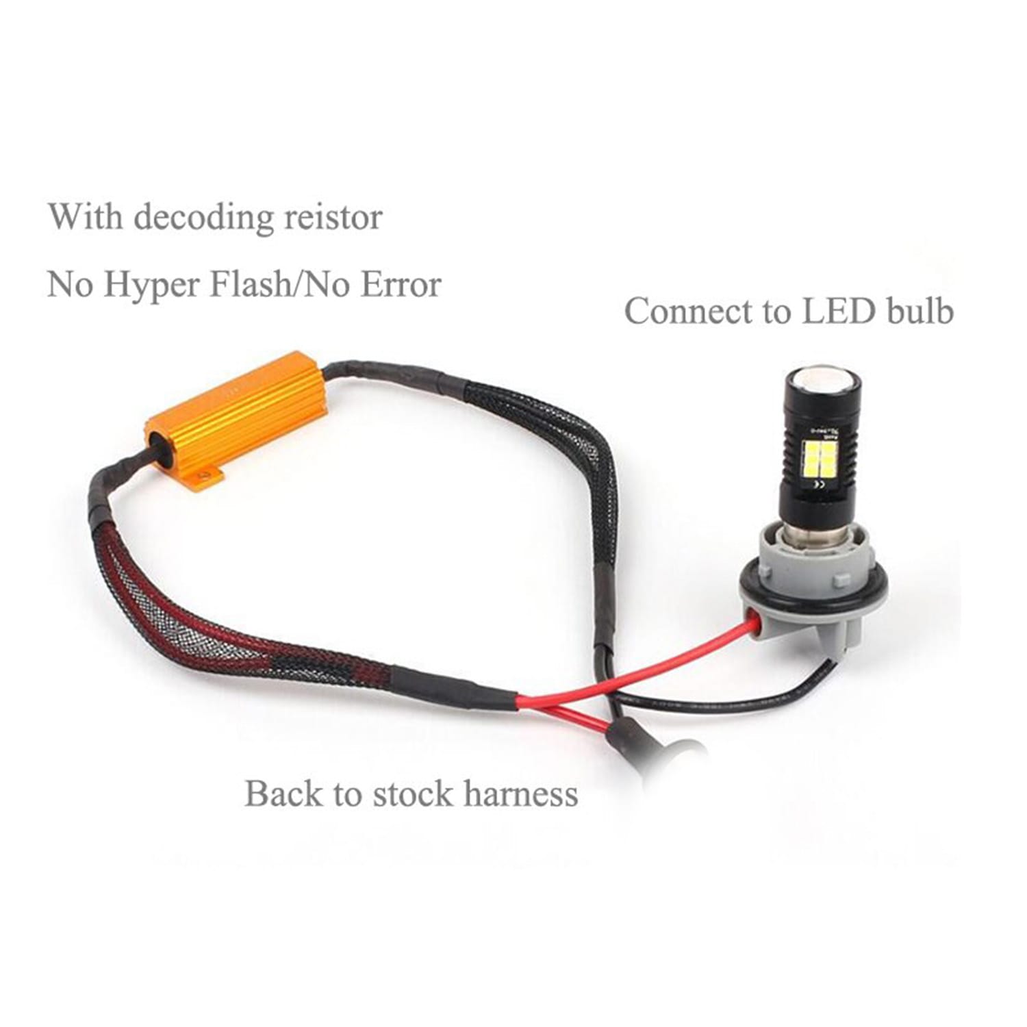 O-NEX LED Resistor Relay Harness Adapter fix Turn signal Hyper Flashing - Image 2