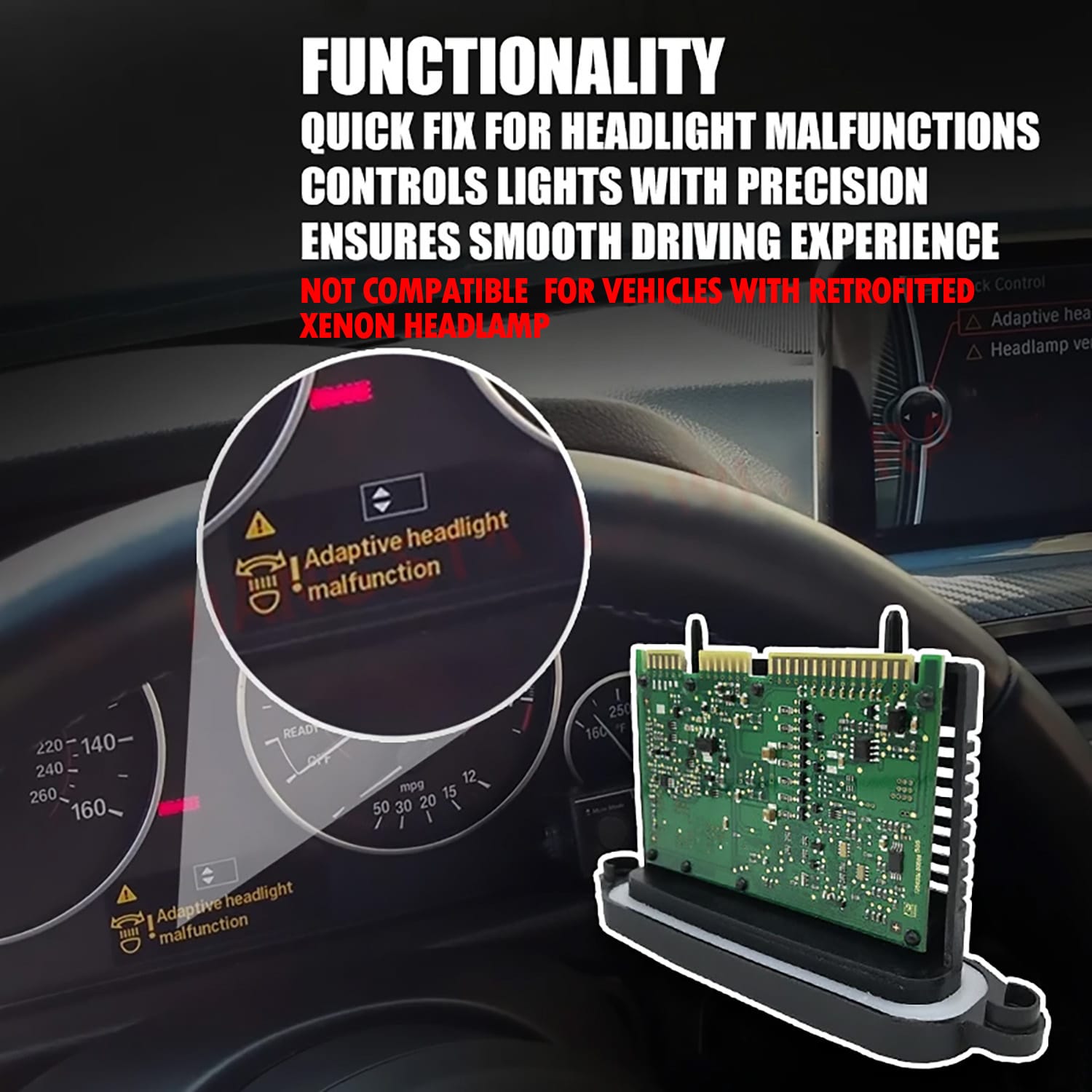 63117316217 Xenon Adaptive Headlight Control Module Unit Fits for BMW 5 Series F07 F10 528i - Image 4