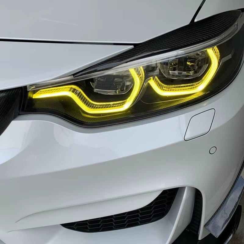 Yellow Angel Eyes DRL Adaptive LED Module For BMW F80 M3 F83 F82 M4 LCI 2018-20 - Image 9